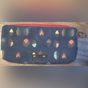 Fossil Navy Pouch with Multicolor Pattern